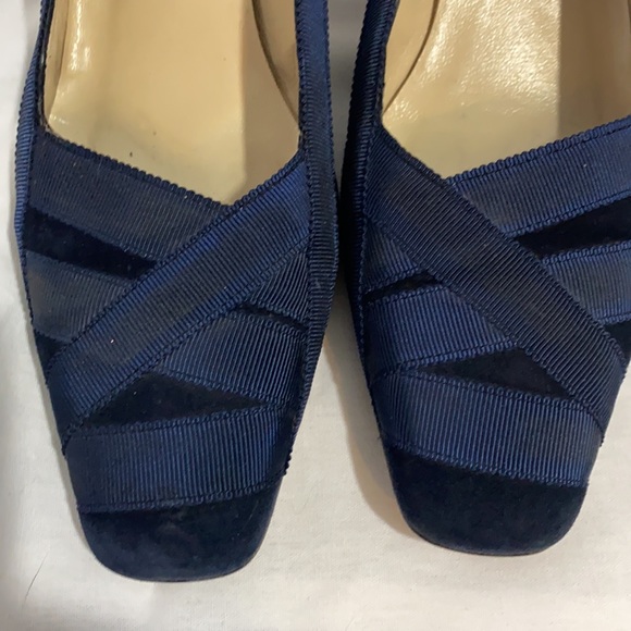 Vintage christian louboutin navy suede heels - Picture 3 of 10